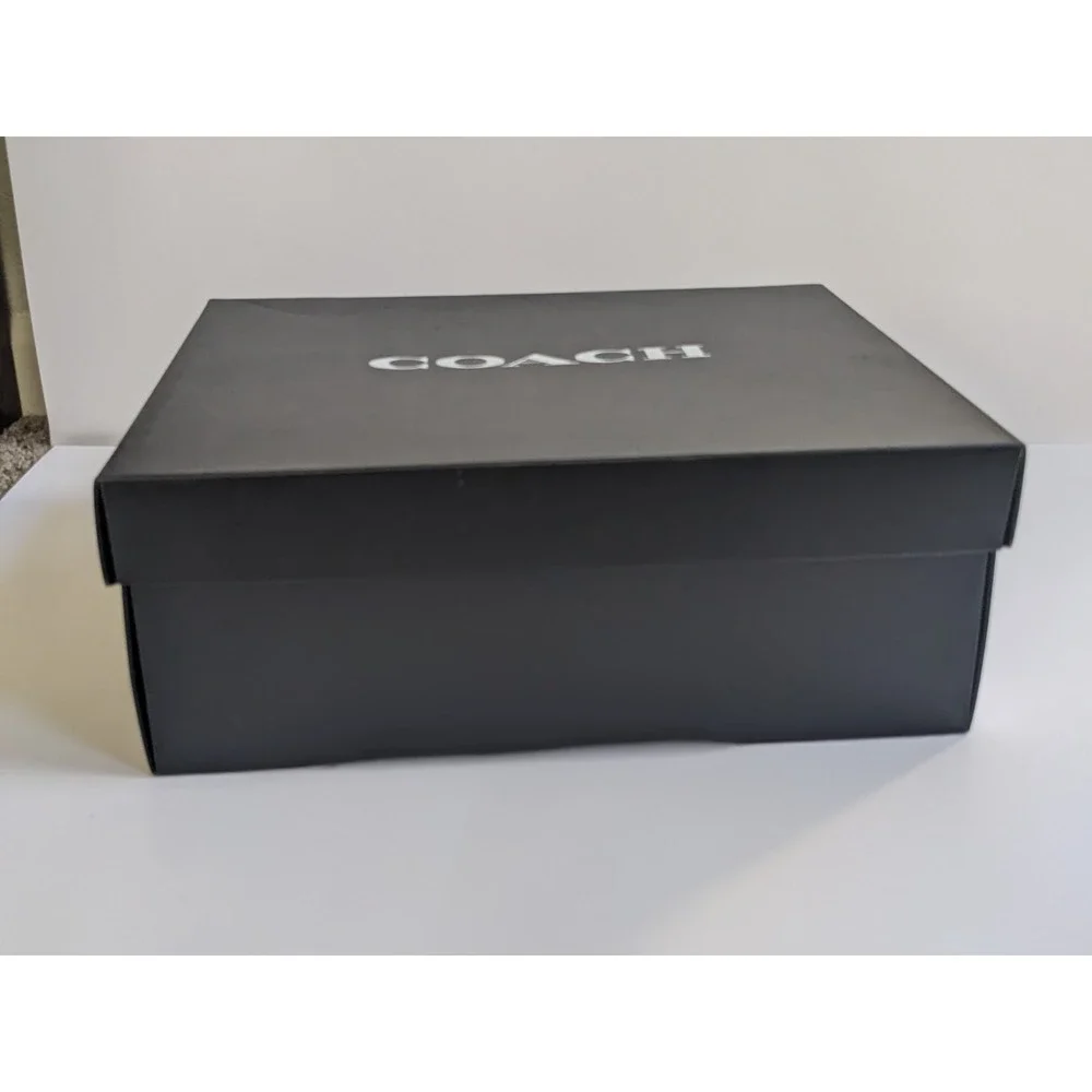 Coach Black EMPTY Shoe Storage Gift Large Cardboard Box ONLY 13.75 x 11 x 5.5
